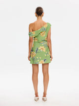 KIVARI - EVE OFF SHOULDER MINI DRESS - GREEN