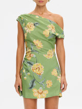 KIVARI - EVE OFF SHOULDER MINI DRESS - GREEN