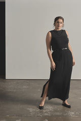 RAEF THE LABEL - AMELIA LINEN MAXI SKIRT - BLACK