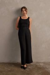 RAEF THE LABEL - AMELIA LINEN MAXI SKIRT - BLACK