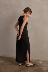 RAEF THE LABEL - AMELIA LINEN MAXI SKIRT - BLACK