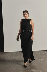 RAEF THE LABEL - AMELIA LINEN MAXI SKIRT - BLACK