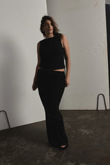 RAEF THE LABEL - CHARLOTTE JERSEY MAXI SKIRT - BLACK