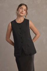 RAEF THE LABEL - AMELIA VEST - BLACK