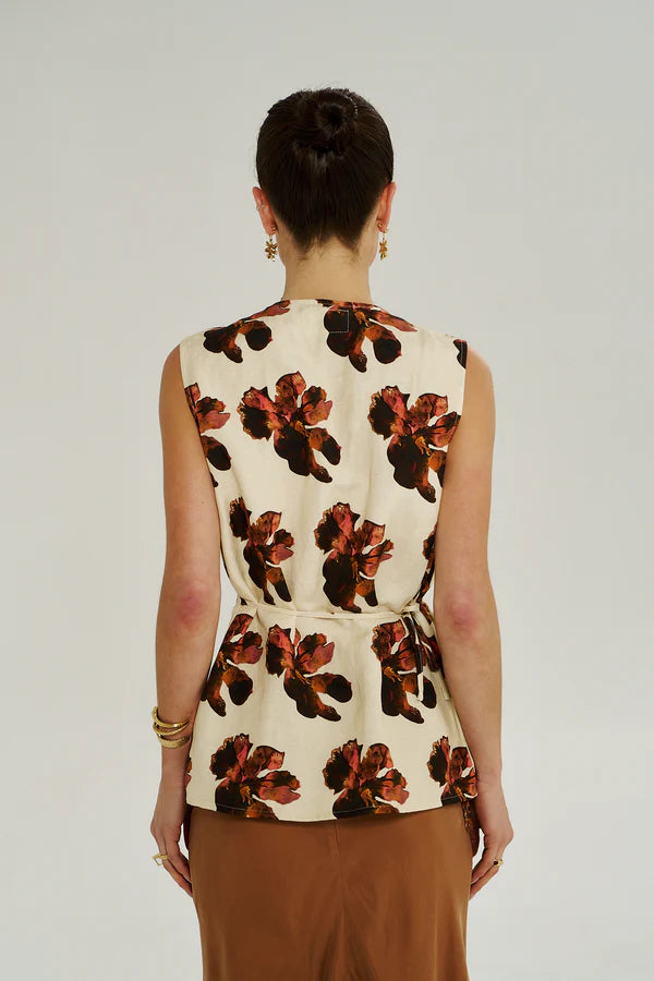 PRE ORDER - SUMMI SUMMI - WRAP VEST - BUTTER FLEUR