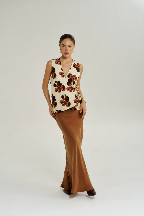 PRE ORDER - SUMMI SUMMI - WRAP VEST - BUTTER FLEUR