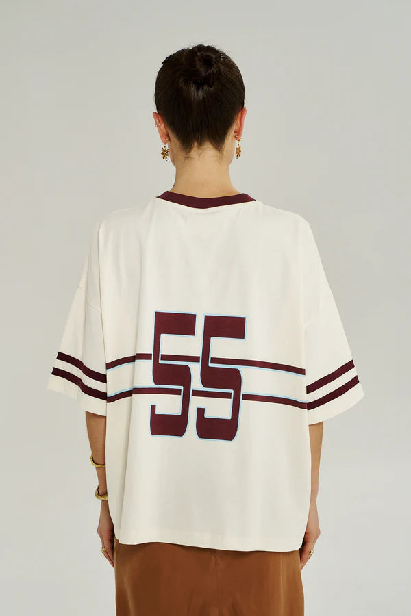 PRE ORDER - SUMMI SUMMI - BORDEAUX 55 TEE - VINTAGE WHITE