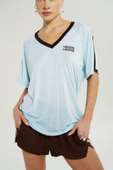 SUMMI SUMMI - V NECK JERSEY TEE - ICEL