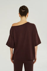 SUMMI SUMMI - KNIT TEE - CHOCOLAT