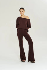 SUMMI SUMMI - KNIT TEE - CHOCOLAT