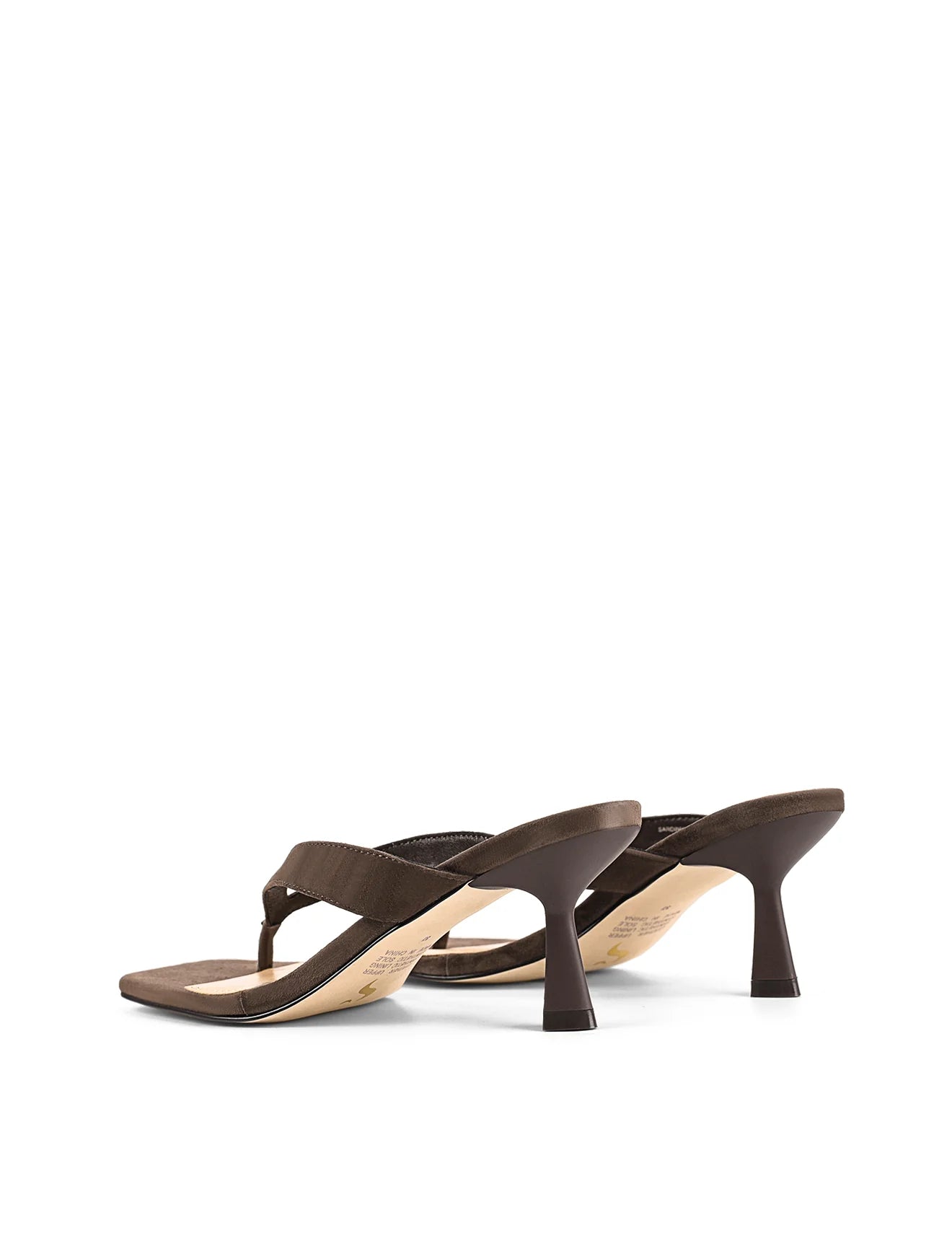 SIREN - SARDINIA THONG HEELS - CHOCOLATE BROWN SUEDE
