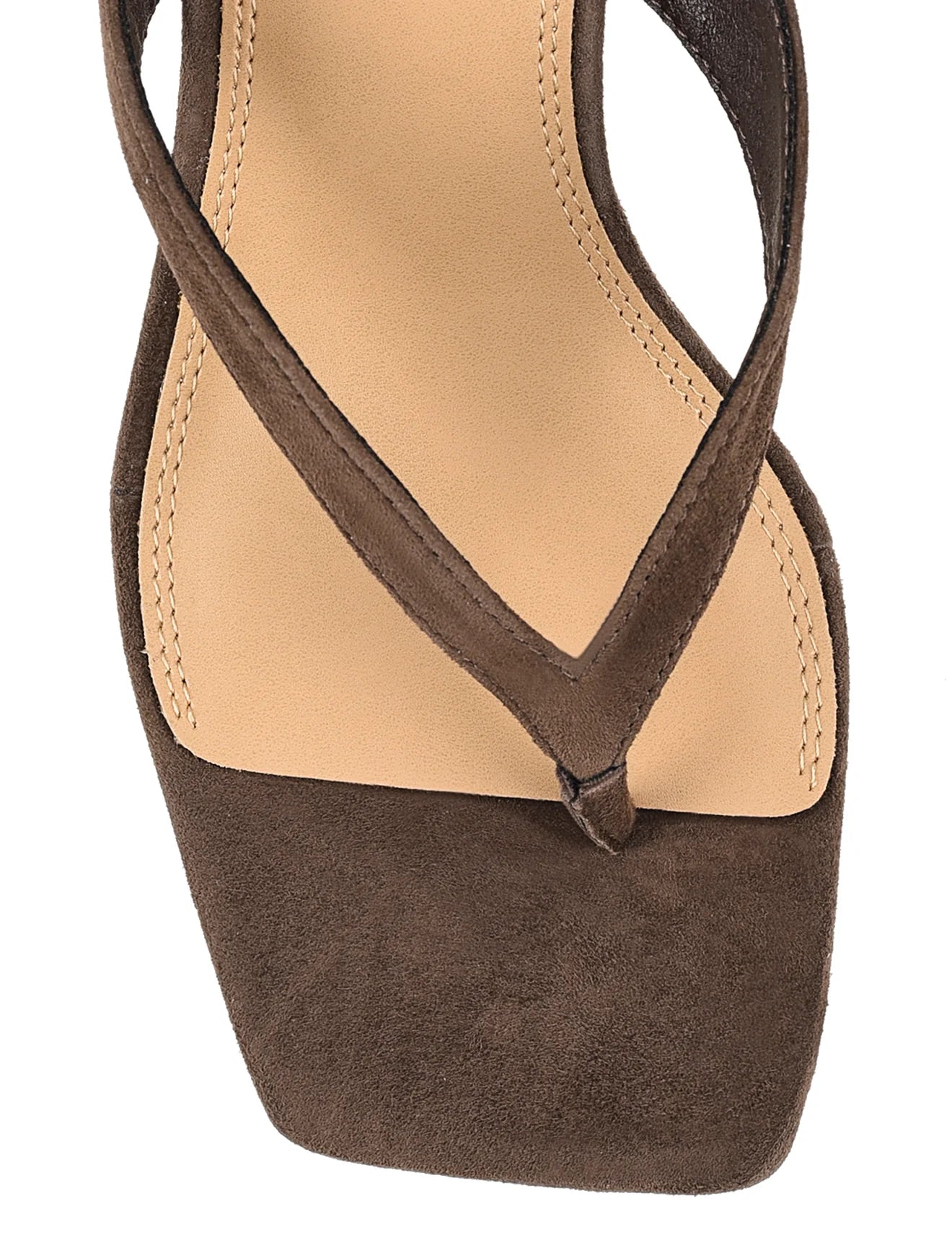 SIREN - SARDINIA THONG HEELS - CHOCOLATE BROWN SUEDE