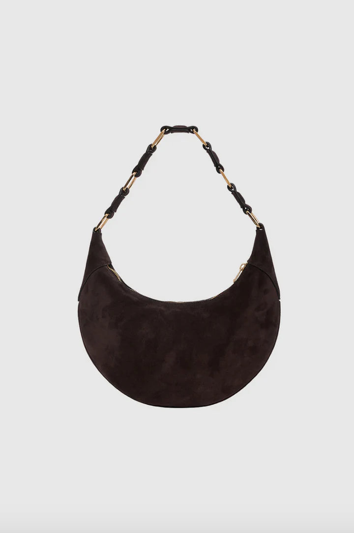 ANINE BING - KATE HOBO BAG - DARK BROWN SUEDE