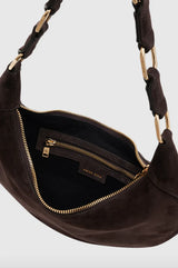 ANINE BING - KATE HOBO BAG - DARK BROWN SUEDE