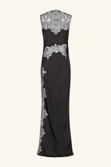 SHONA JOY - LACE HIGH NECK MAXI DRESS - BLACK