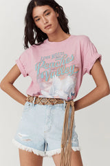 SPELL - PEACHES BIKER TEE - MUSK