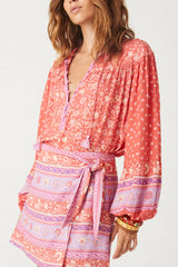 SPELL - SUNSHINE BANDIT BLOUSE -  CAYENNE