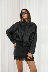 MARTIN - STEVIE BOMBER JACKET - BLACK