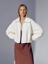 KIVARI - CASS CROPPED JACKET - IVORY