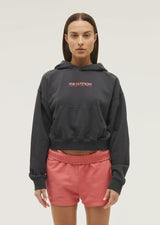 P.E NATION - TRANSITION HOODIE - WASHED EBONY