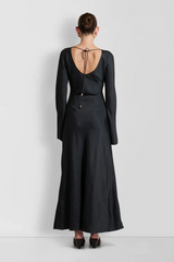 THE WOLF GANG - THEA MAXI DRESS - NOIR