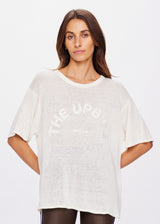 THE UPSIDE - KNITTED SAMMI TEE - CREME