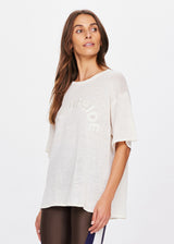 THE UPSIDE - KNITTED SAMMI TEE - CREME