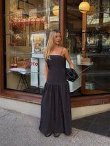 KIVARI - UMA MAXI DRESS - CHARCOAL