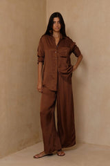 LILYA - SOLANA PANTS - CACAO BROWN