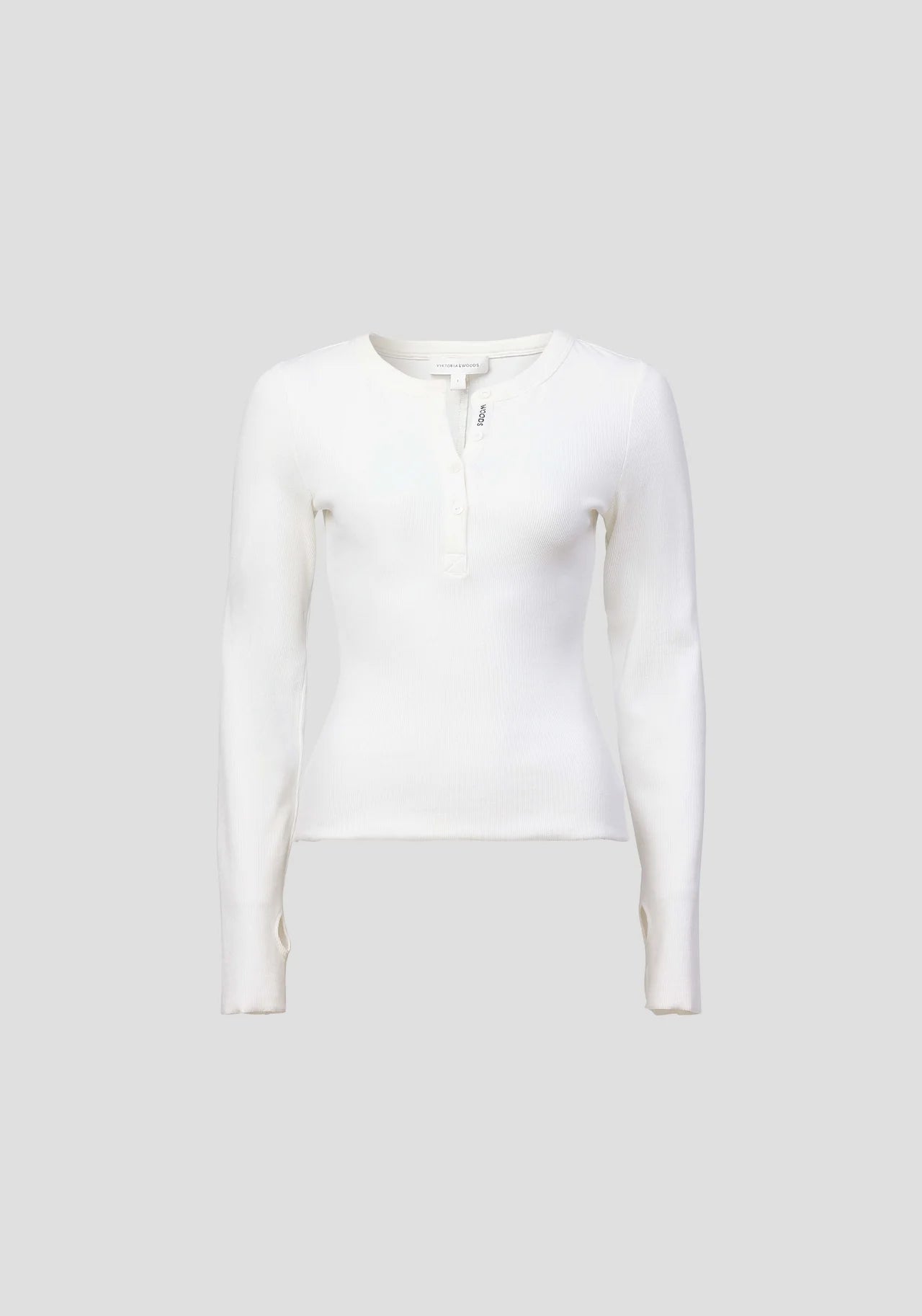VIKTORIA & WOODS - CLIQUE RIB HENLEY - IVORY