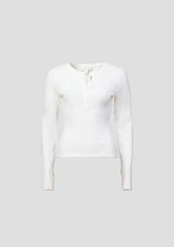 VIKTORIA & WOODS - CLIQUE RIB HENLEY - IVORY