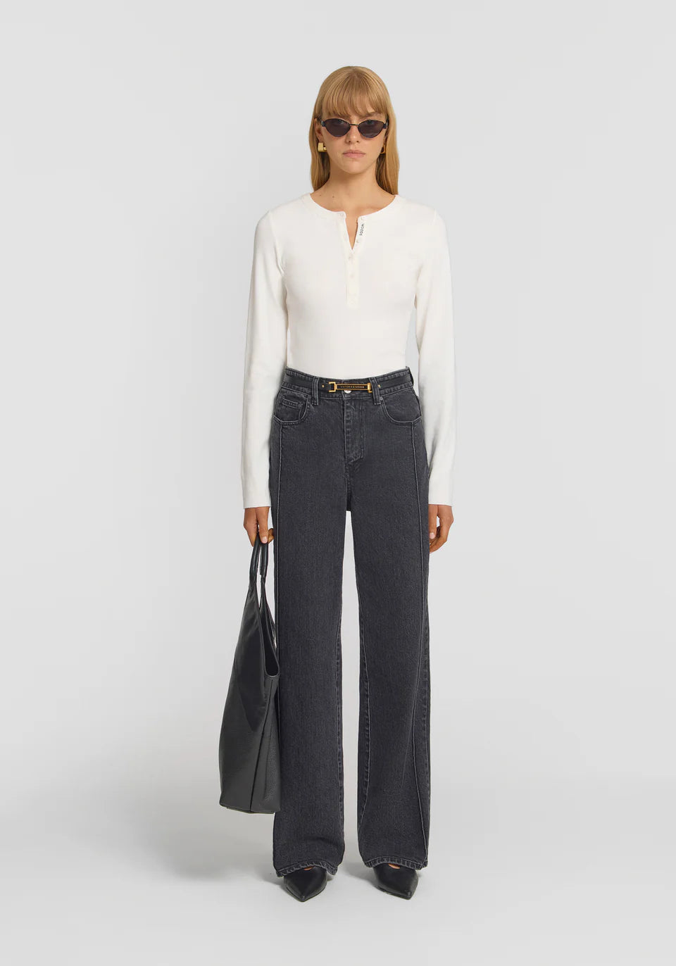 VIKTORIA & WOODS - CLIQUE RIB HENLEY - IVORY