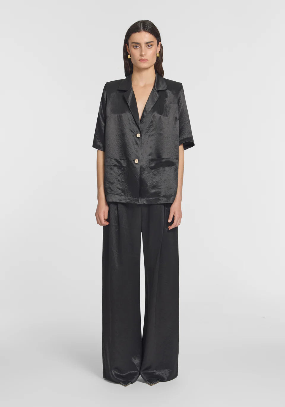 VIKTORIA & WOODS - HAMPSHIRE SHIRT - BLACK