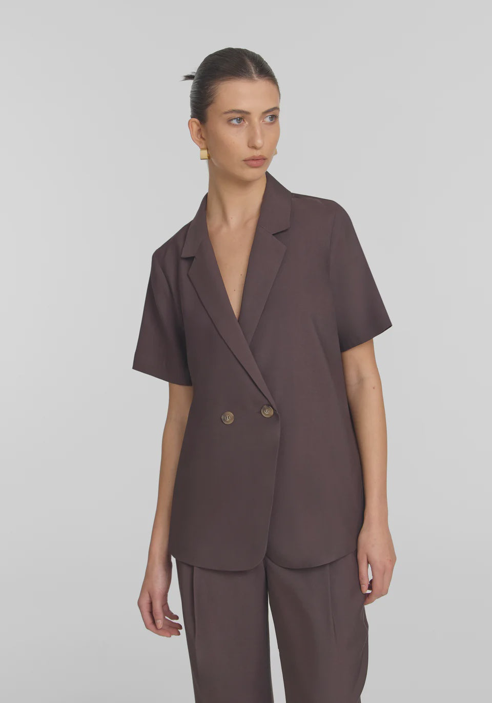 VIKTORIA & WOODS - HEPBURN SHIRT - CARMINE