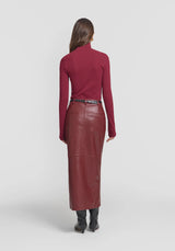 VIKTORIA & WOODS - WOODS RIB TURTLENECK - SANGRIA