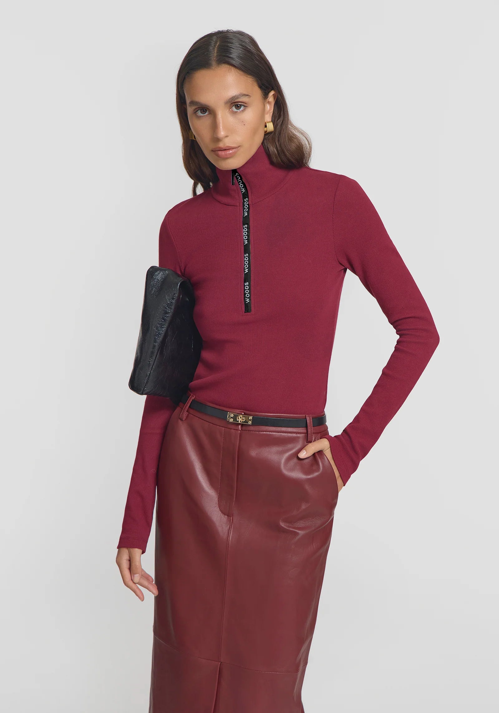 VIKTORIA & WOODS - WOODS RIB TURTLENECK - SANGRIA