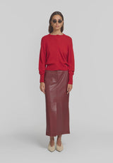 VIKTORIA & WOODS - HART MERINO CARDIGAN - FIRE RED