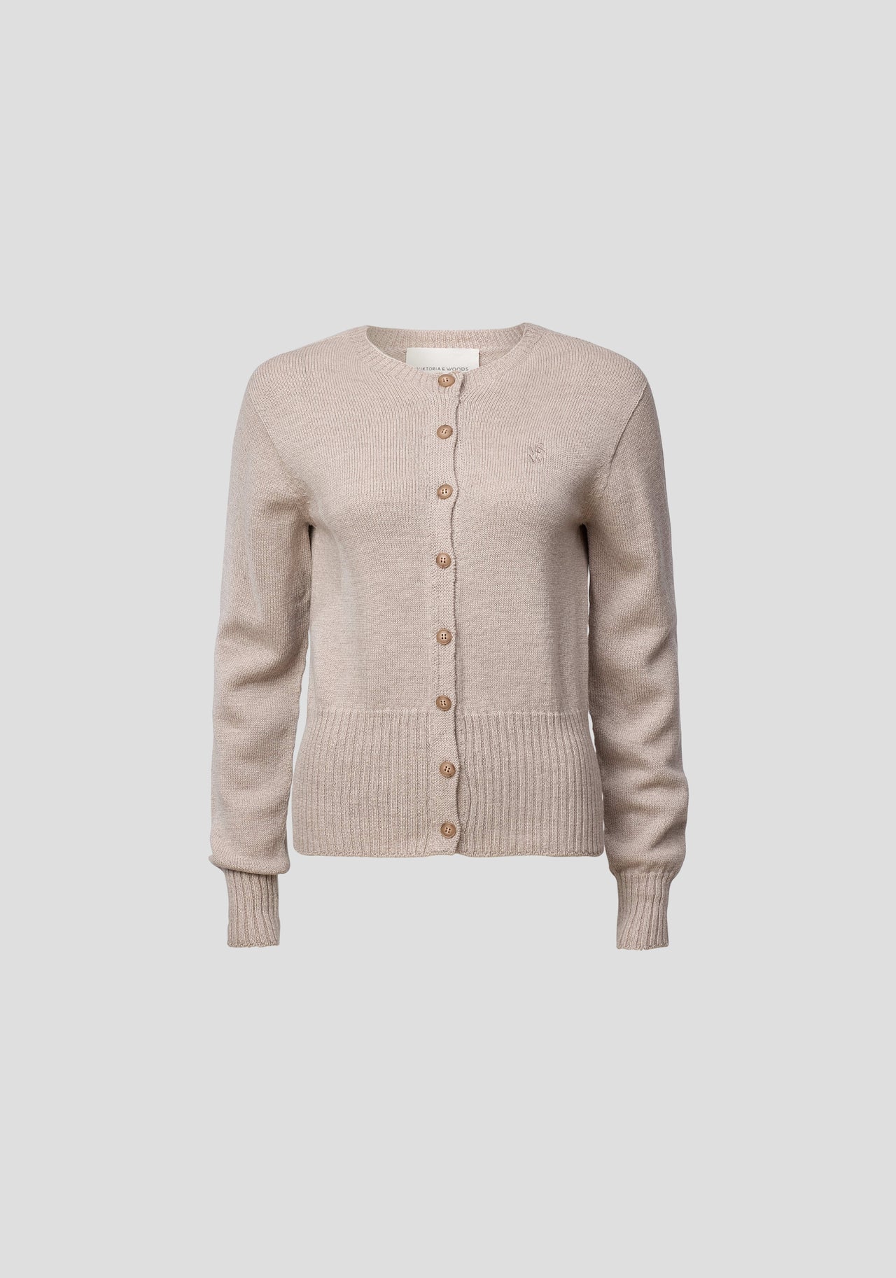 VIKTORIA & WOODS - WISDOM CARDIGAN - PLASTER MARLE