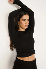 PRIMI - CARINA CLASSIC LONG SLEEVE BLACK