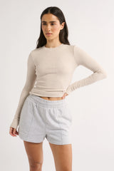 PRIMI - CARINA CLASSIC LONG SLEEVE - OATMEAL MARLE