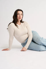 PRIMI - CARINA CLASSIC LONG SLEEVE - OATMEAL MARLE