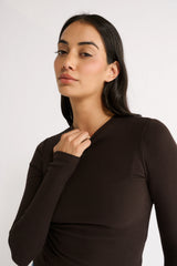 PRIMI -CARINA CLASSIC LONG SLEEVE -CHOCOLATE