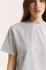 PRIMI - GIGI BOXY TEE - GREY MARLE