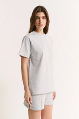 PRIMI - GIGI BOXY TEE - GREY MARLE