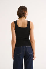PRIMI - HARMONY SQUARE NECK TANK - BLACK