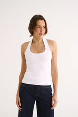 PRIMI - HARMONY HALTER NECK TANK - OPTIC WHITE