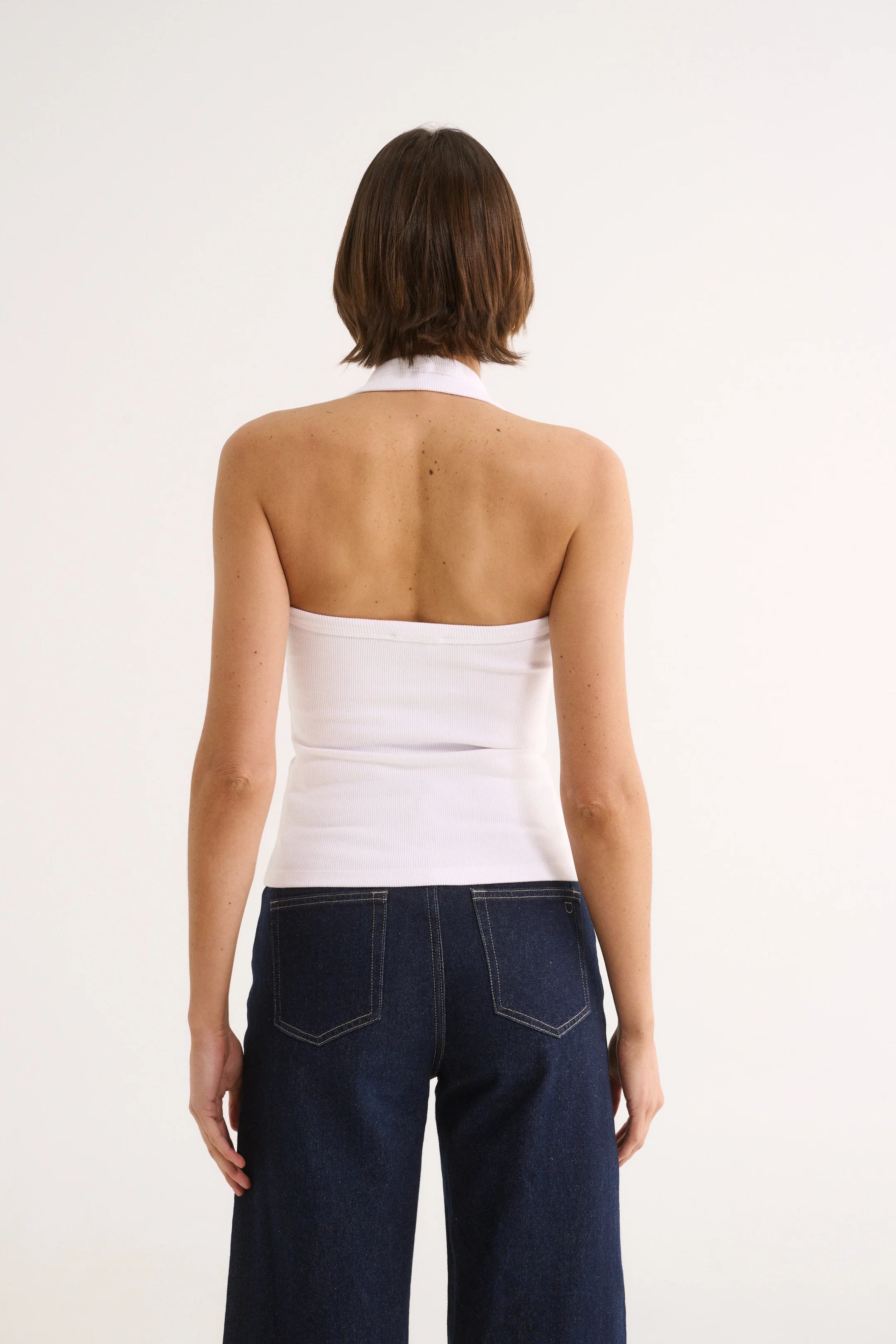 PRIMI - HARMONY HALTER NECK TANK - OPTIC WHITE