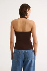 PRIMI - HARMONY HALTER NECK TANK - COCOA