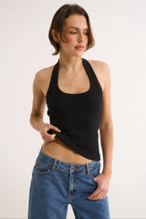 PRIMI - HARMONY HALTER NECK TANK - BLACK