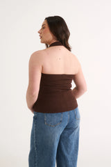 PRIMI - HARMONY HALTER NECK TANK - COCOA